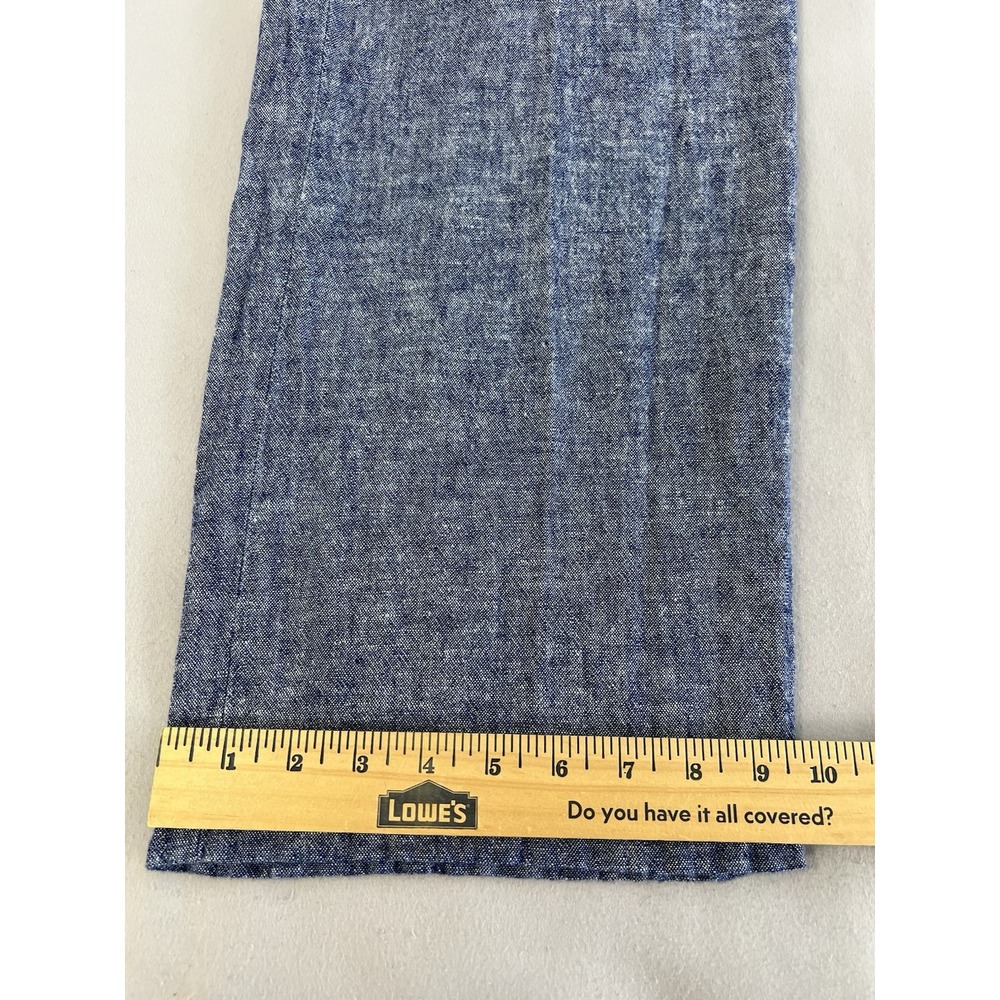 Old Navy‎ Maternity Linen-Blend Blue Waistband  Wide Leg  Pants Medium - Picture 3 of 9